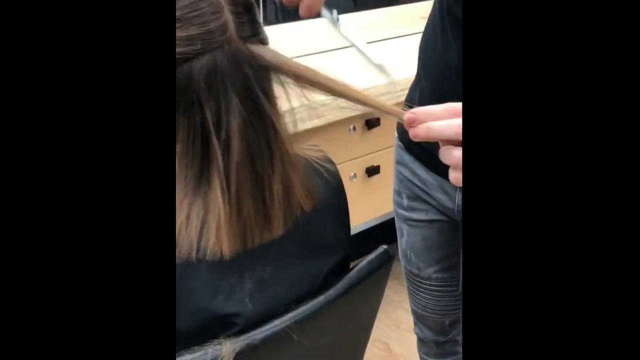 Clean and satisfying red hair cut refresh