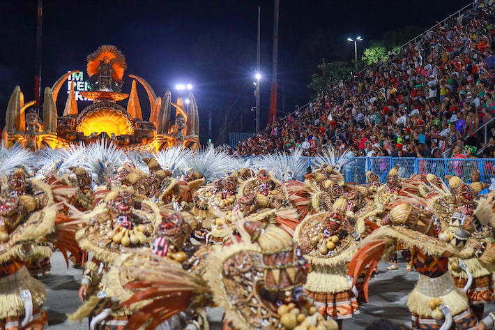 Desfile da escola Imperatriz Leopoldinense na Marquês de Sapucaí, no Rio. Foto: Pedro Kirilos/Estadão - 05/03/2025