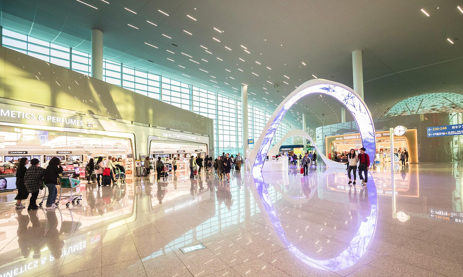 Passengers are stampeding through one of the world's best airports