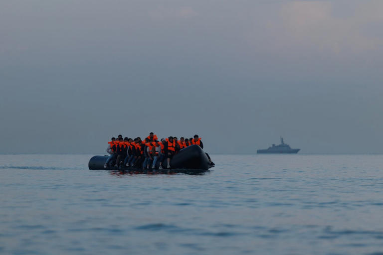 French authorities rescue small boat migrants from English Channel