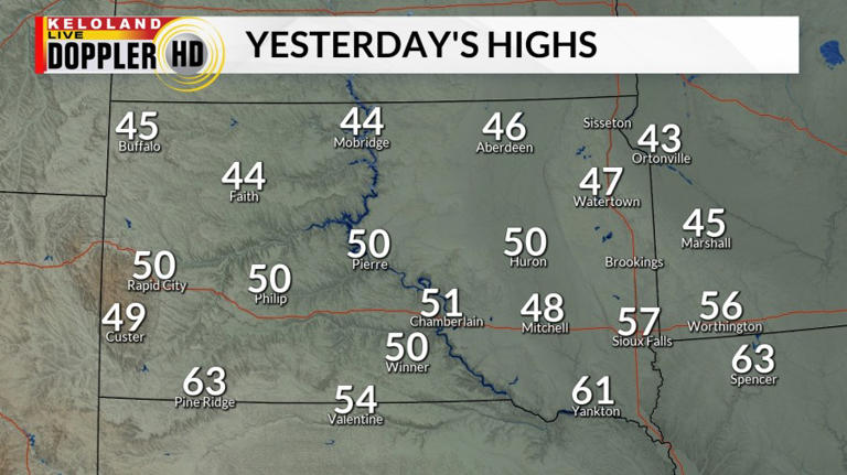 Temperatures 15 to 25 degrees above normal in KELOLAND next 7 days