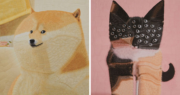 Artist creates unusual pet portraits through distortion, and here are ...