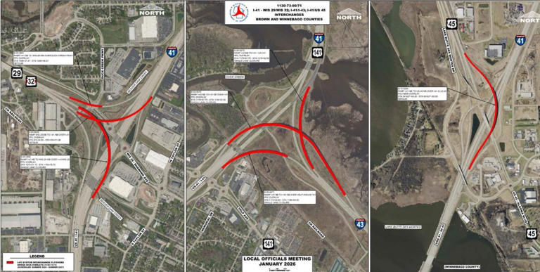 What to know about 4 Green Bay area I-41 repair projects, detours