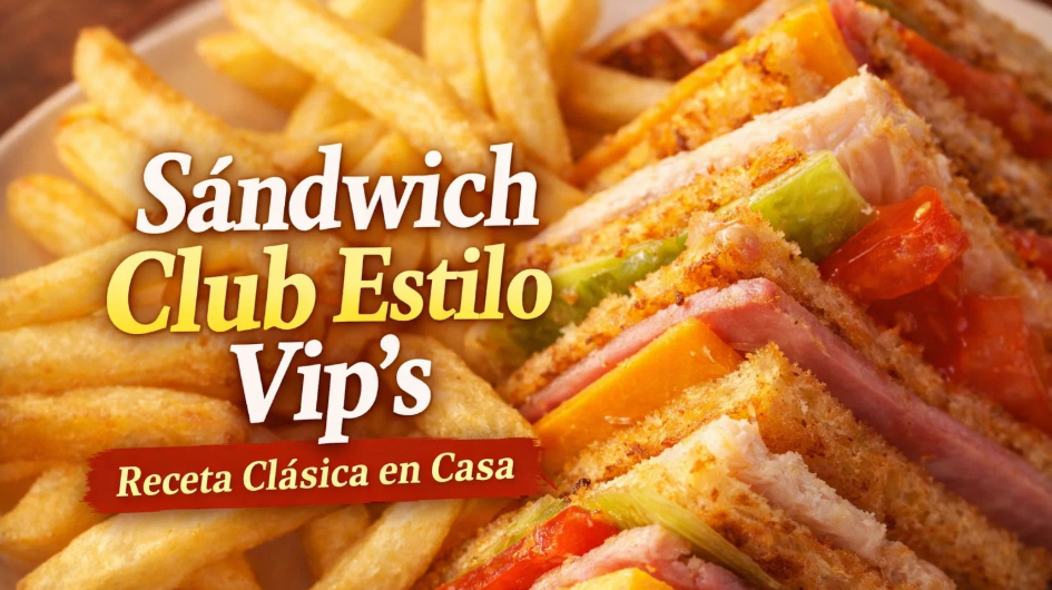 Sándwich club estilo VIP’s receta clásica en casa