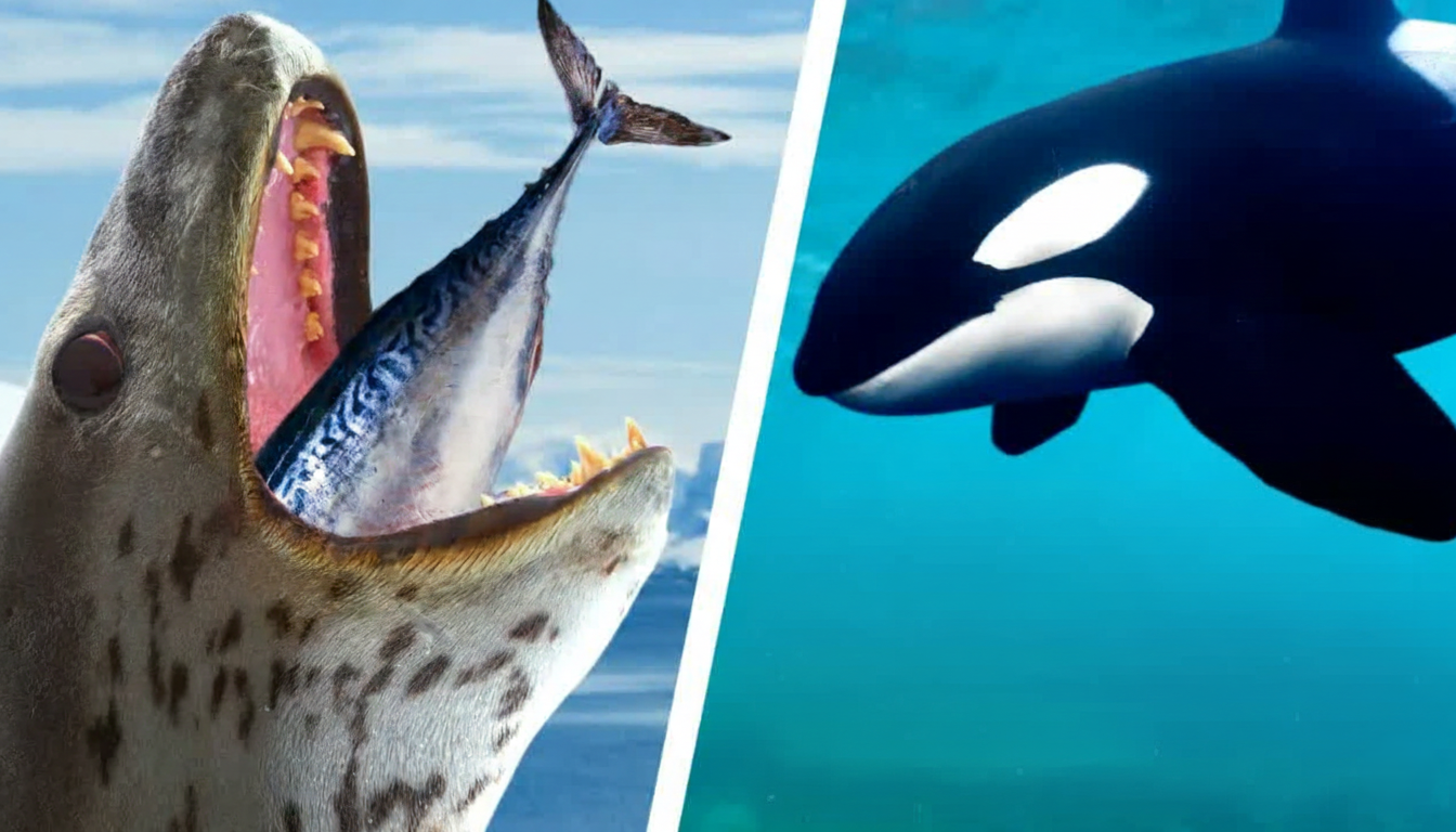 The moment orcas turn apex predators into prey