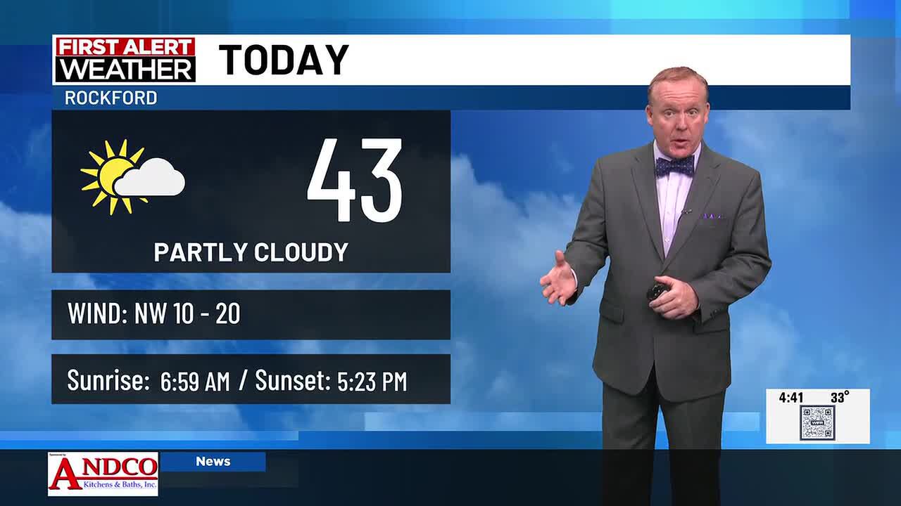 A touch warmer and breezy today
