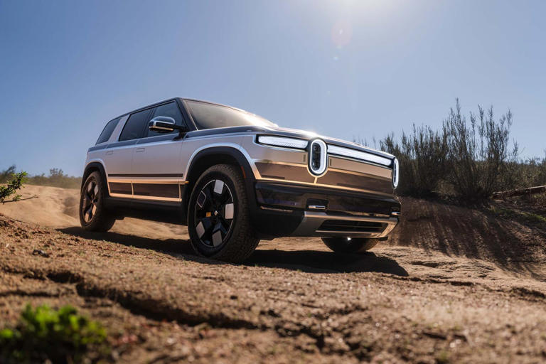 View exterior photos of the 2027 Rivian R2 prototype