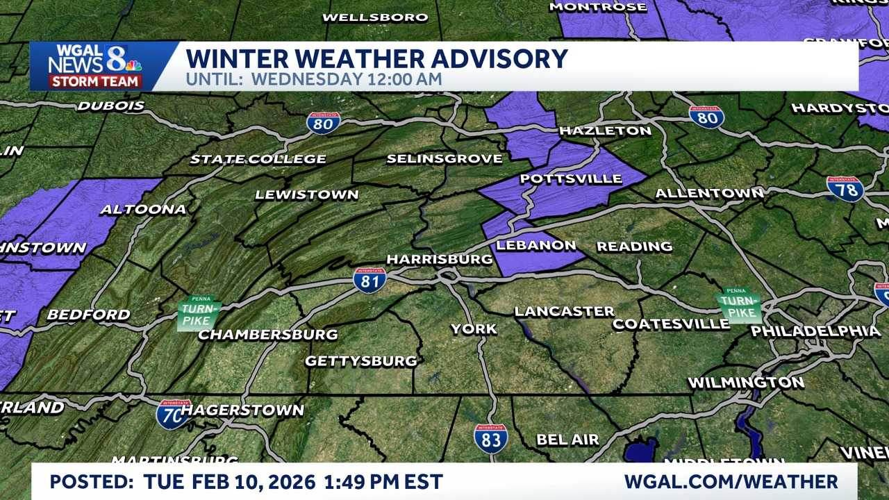 Winter weather advisory issued | Where and when it's in effect