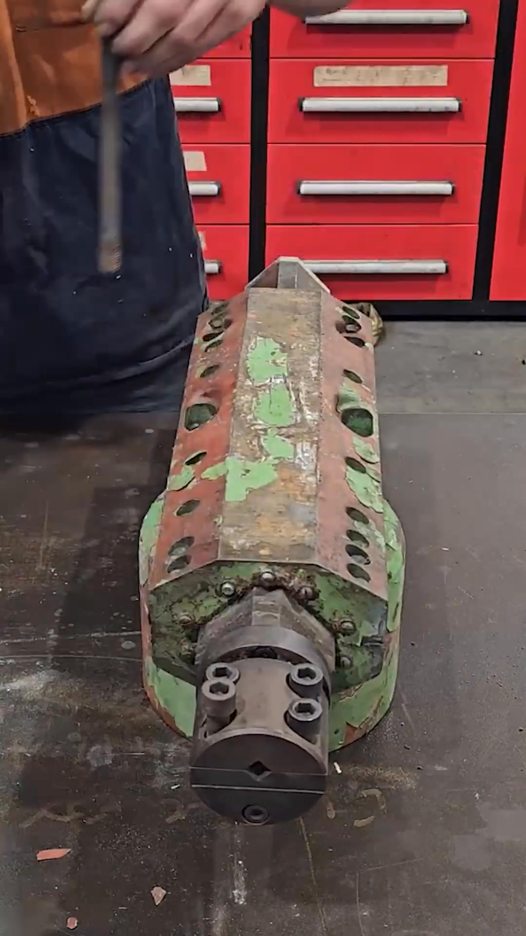 Cast iron weld repair on a vintage Huron