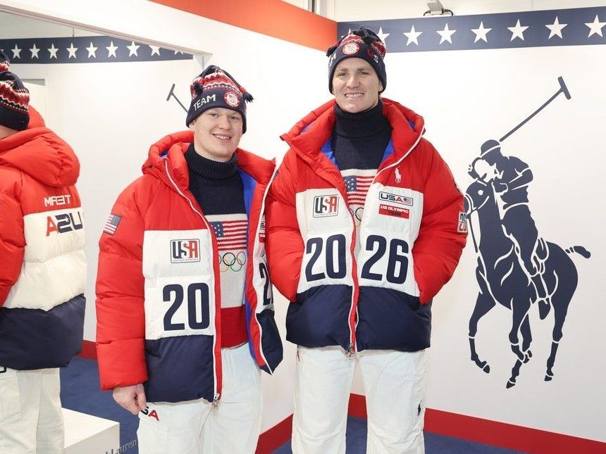 U.S. Olympians Brady Tkachuk and Matthew Tkachuk attend the Team USA Welcome Experience at the 2026 Milan-Cortina Olympics on February 08, 2026 in Milan, Italy.
