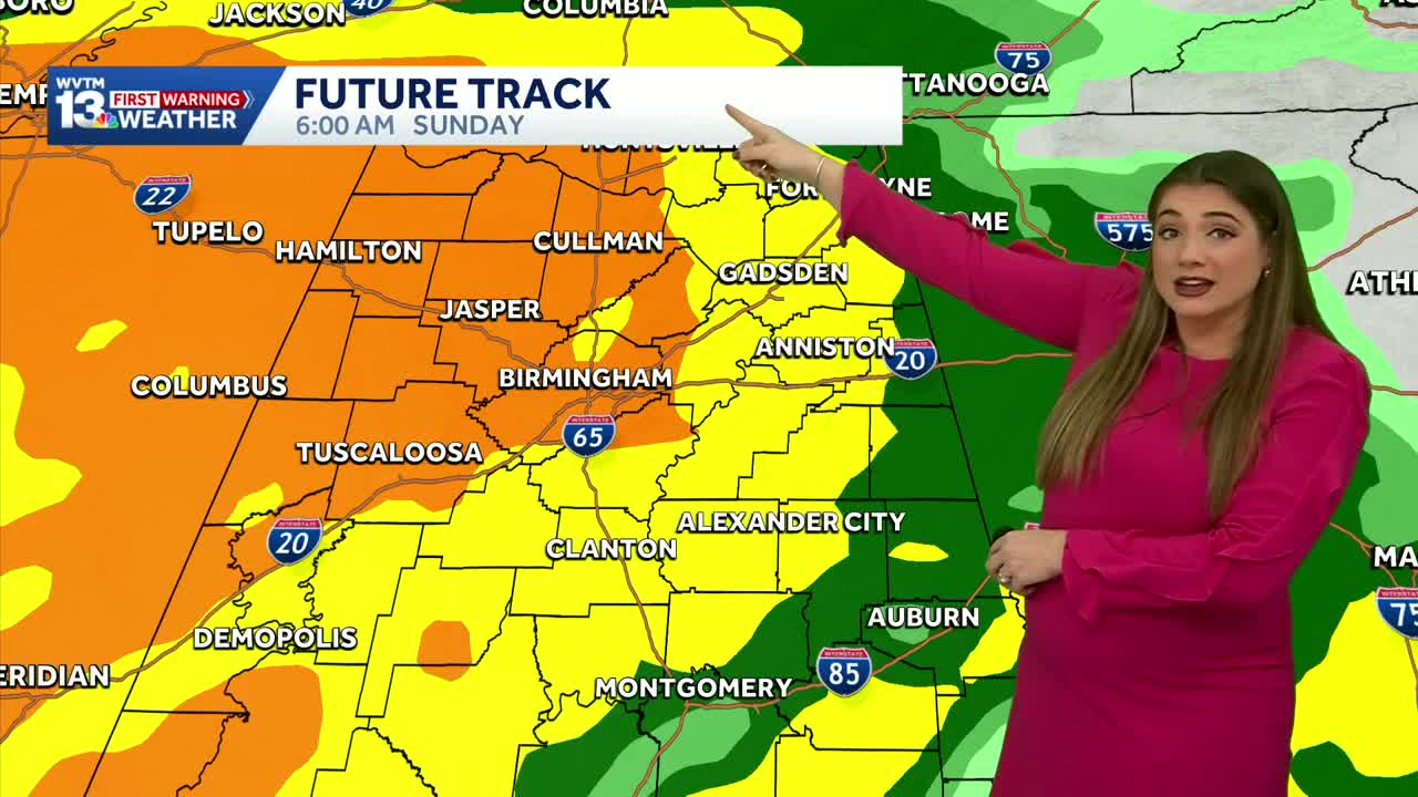 Warm temperatures in the Alabama forecast with rain Wednesday; tracking ...