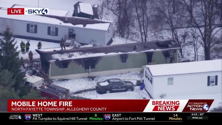 SKY 4: Mobile home catches fire in western Pa.