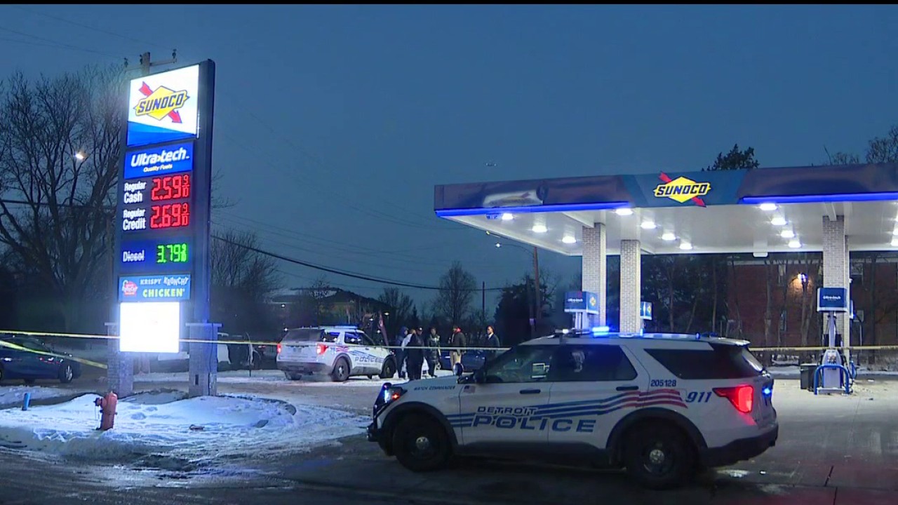Man run over, killed during carjacking at Detroit gas station