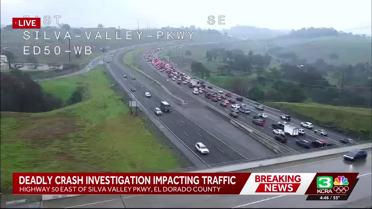 1 dead in El Dorado Hills crash down embankment along Highway 50
