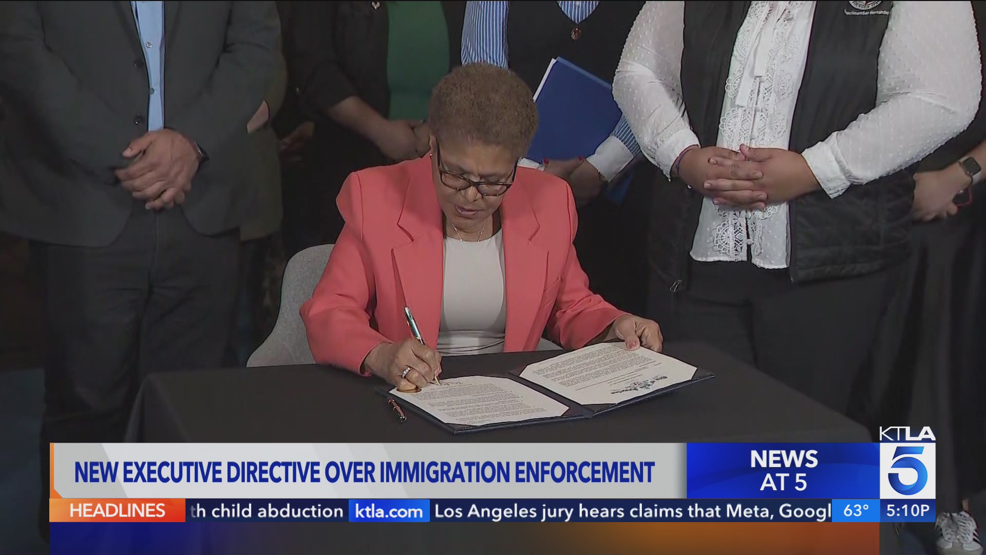 LA mayor signs new executive directive over immigration enforcement
