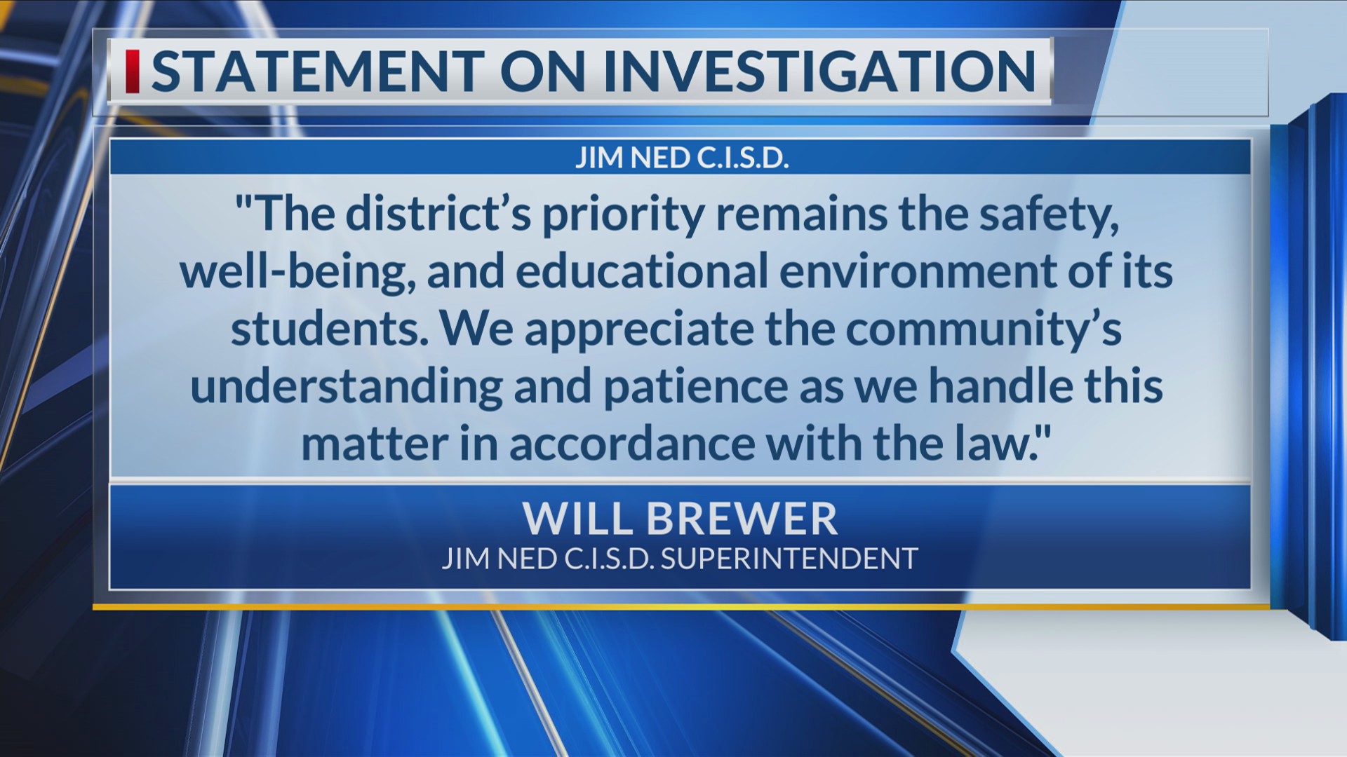 Jim Ned CISD employee accused of 'inappropriate conduct'