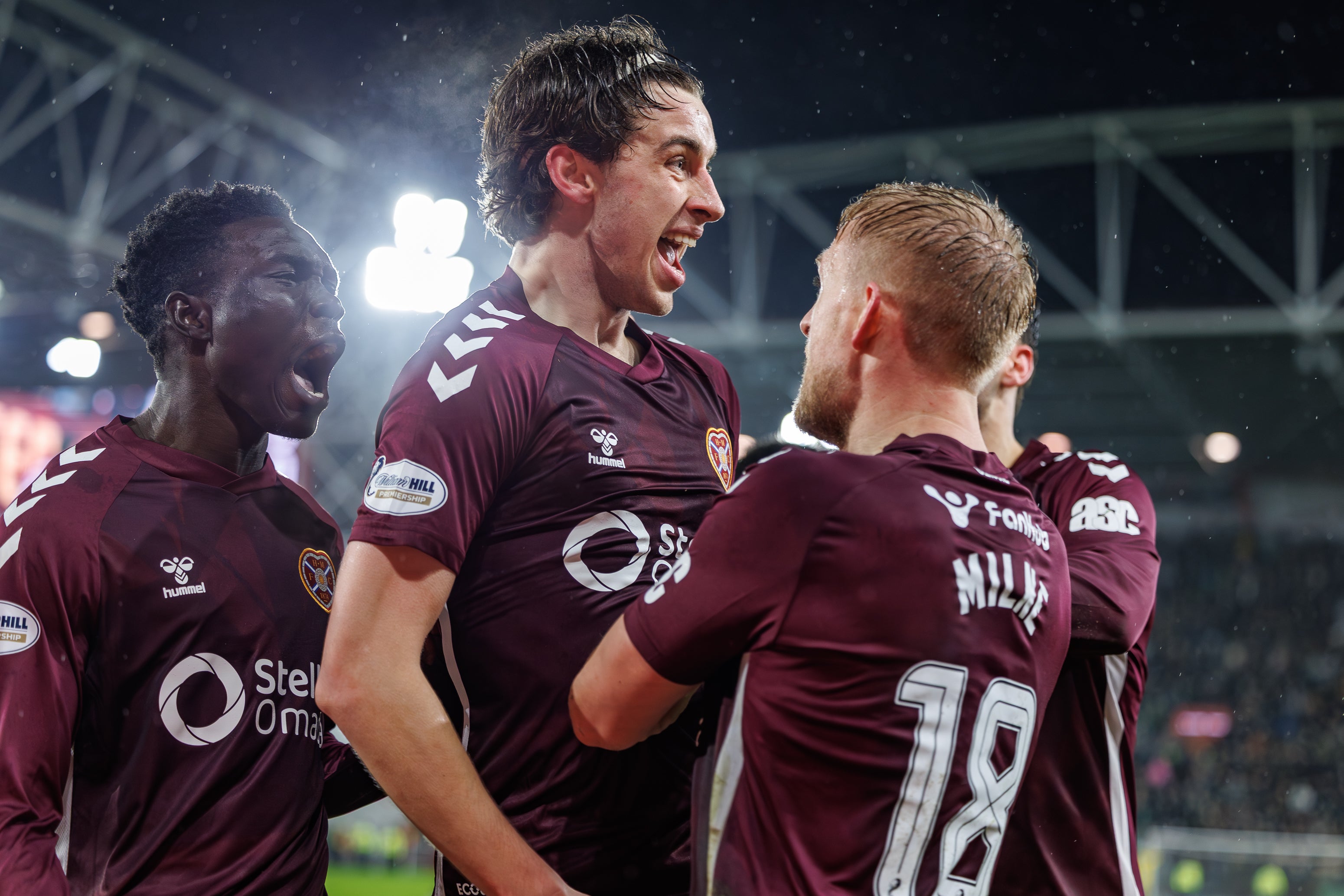 Hearts tighten grip on top spot with win over fierce rivals Hibernian