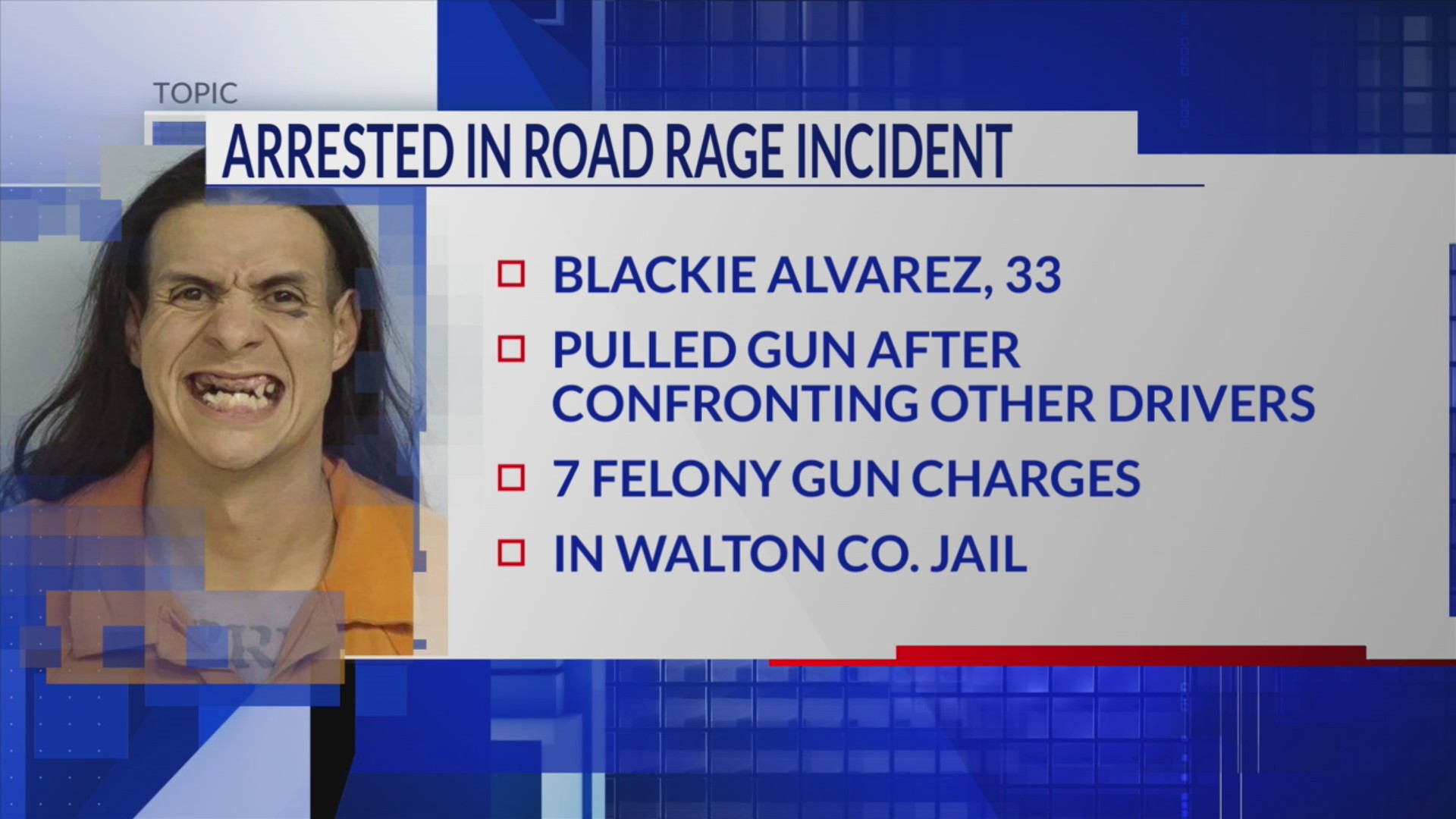 Bonifay man arrested on 7 felony weapon charges following road rage ...