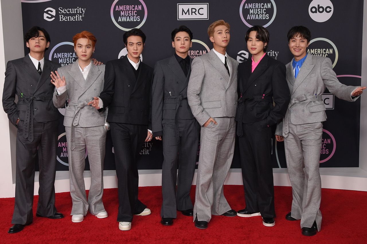 BTS attend the 2021 American Music Awards ABC via Getty