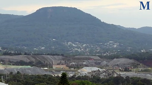 The recycling area owned by Bluescope Steel in Spring Hill, Wollongong.
