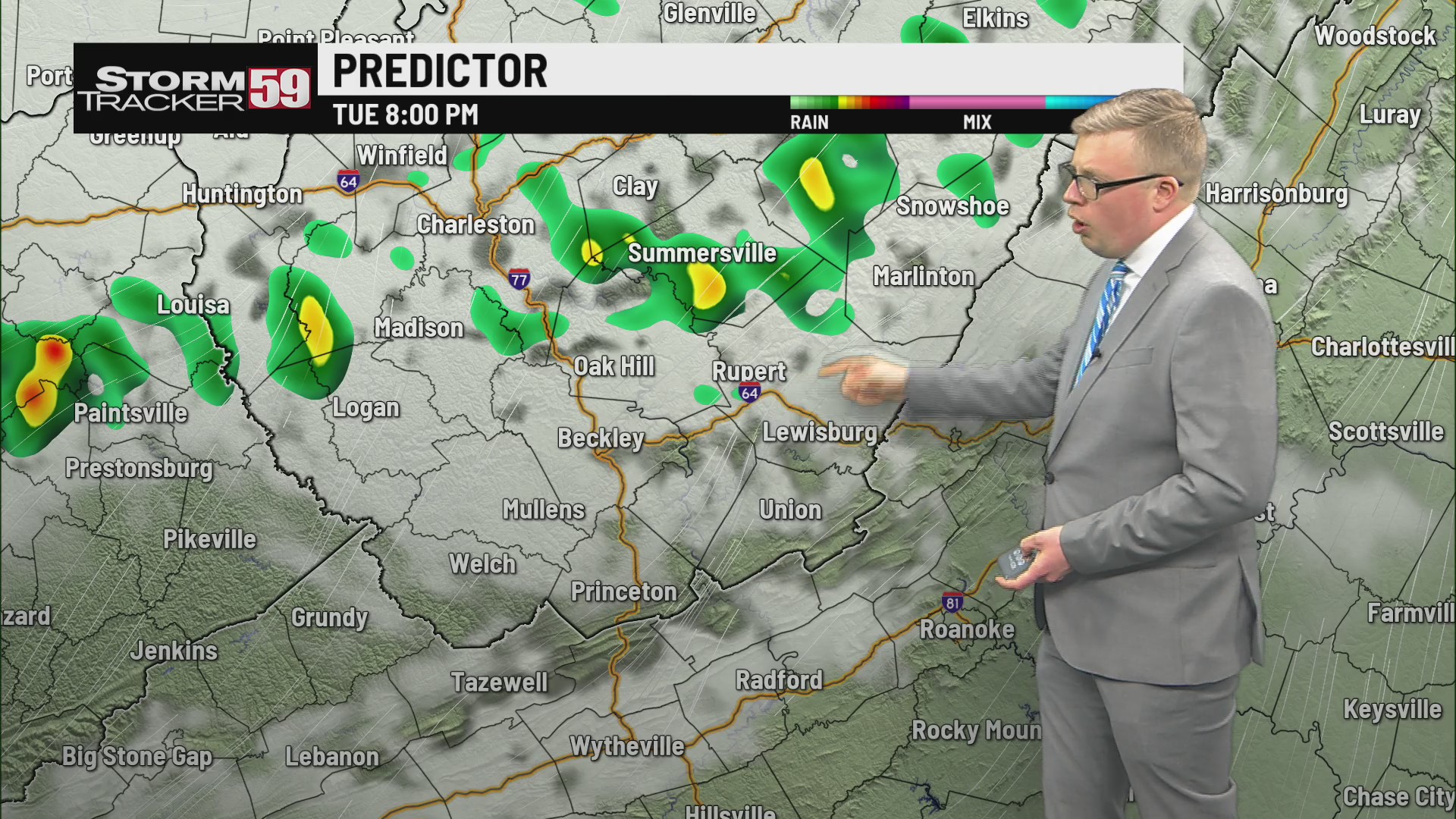 Rain showers tonight, colder Wednesday