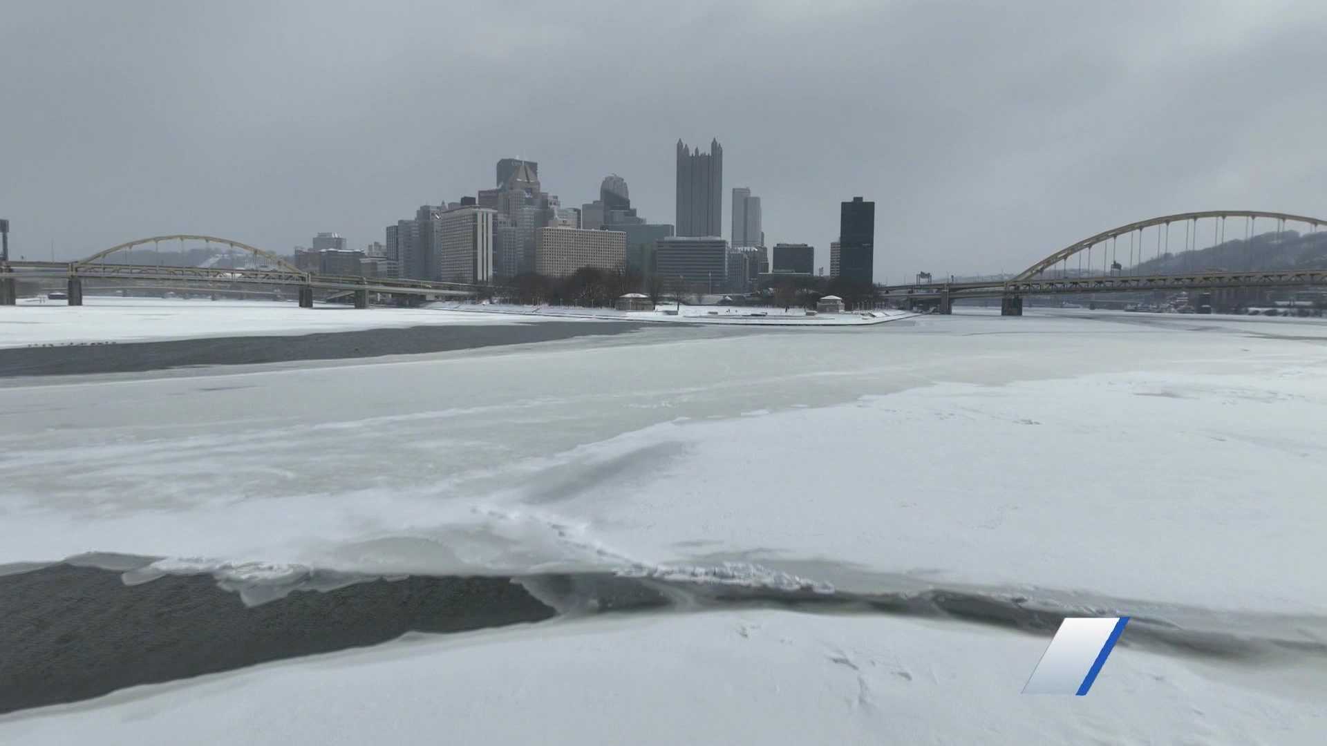 Monitoring Pittsburgh's icy three rivers as temperatures thaw