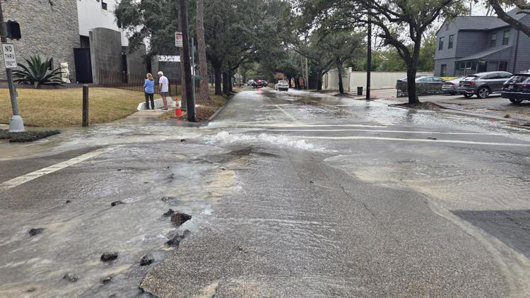 Water main break closes part of Bissonnet Street