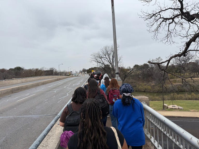Central High School students protest ICE with walkout