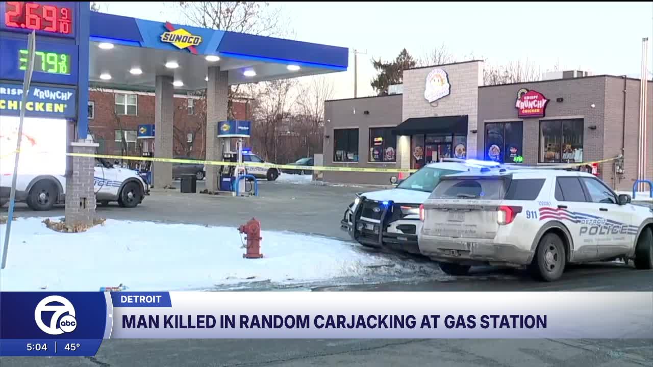 Man killed in 'vicious' and 'random' carjacking at Detroit gas station
