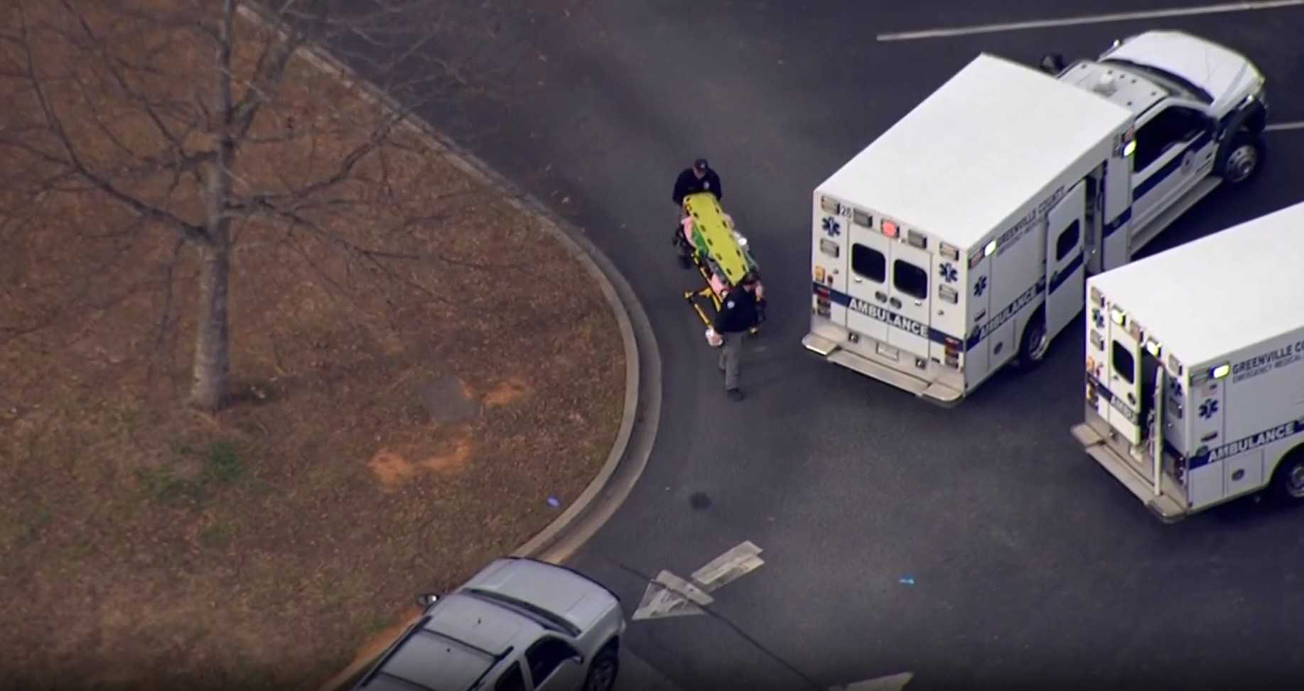 Vehicle plunges into dry retention pond behind Upstate school; one dead