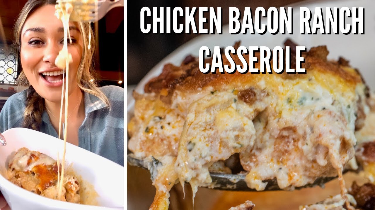 Chicken bacon ranch casserole! How to make keto chicken bacon ranch ...