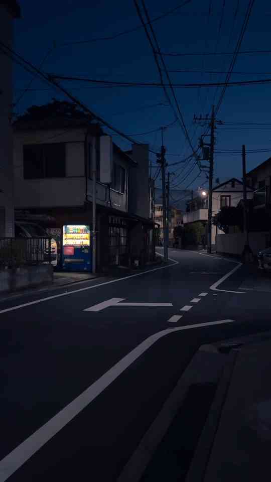 静けさに包まれた夜の東京路地、都市の中の小さな安らぎ