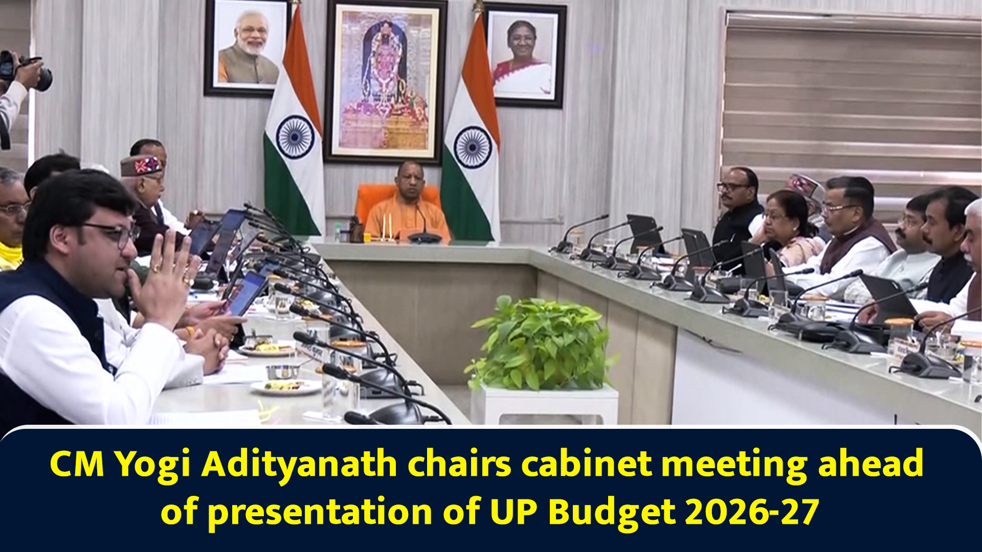 CM Yogi Adityanath chairs cabinet meeting ahead of presentation of UP ...