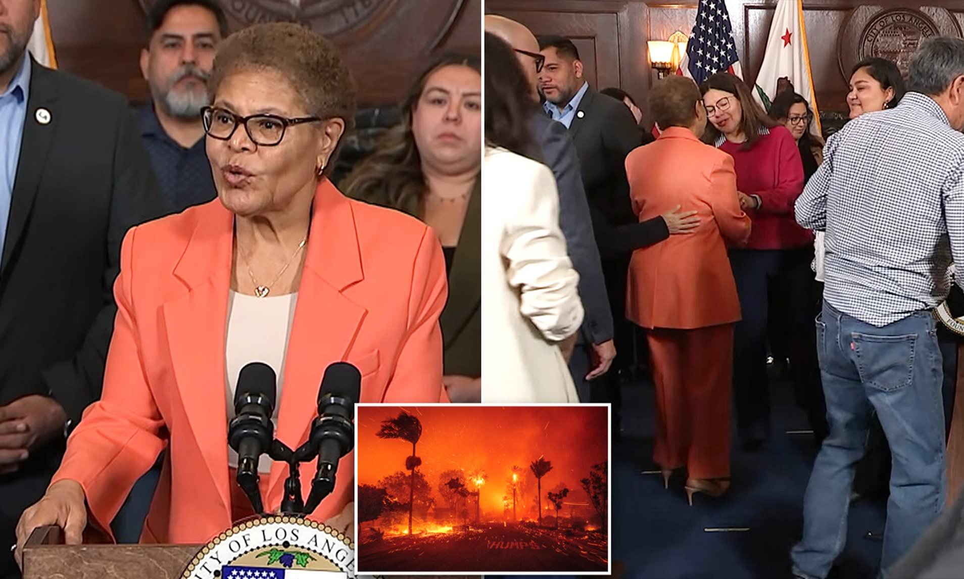LA mayor Karen Bass flees press after Palisades fire coverup revealed(02)