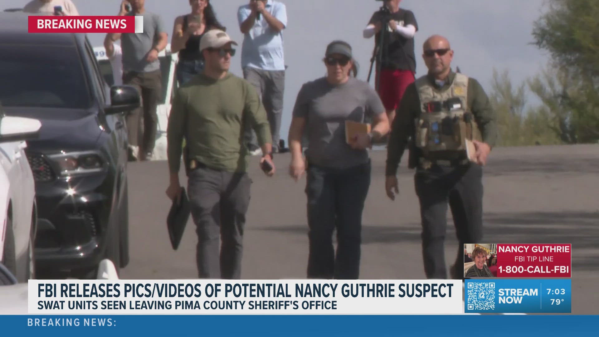 FBI again scouring Nancy Guthrie's neighborhood | 7 p.m. update from Tucson