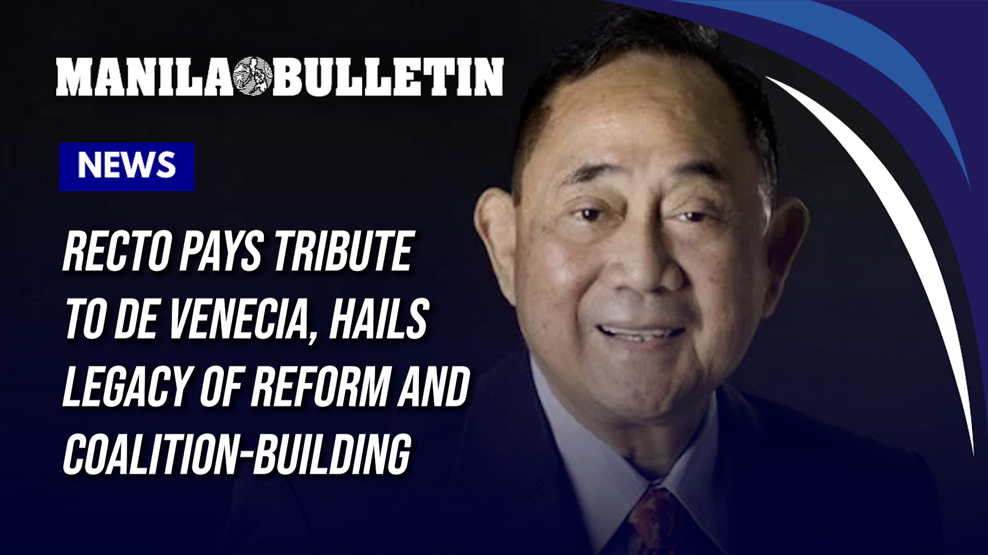 Recto pays tribute to de Venecia, hails legacy of reform and coalition ...
