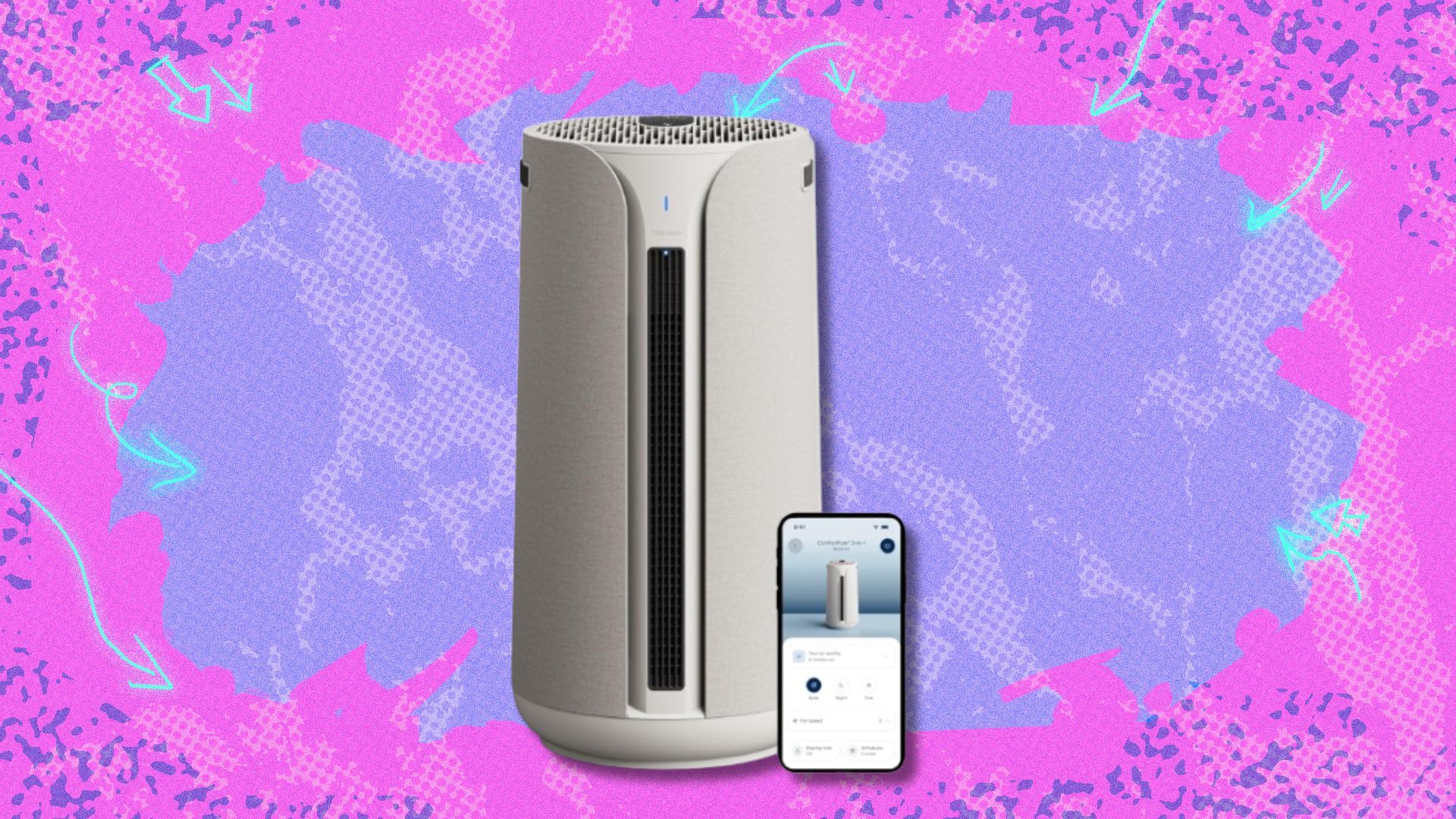 Curated visual reference: Visual Reference: Grab The Blueair Comfortpure 3 In 1 Air Purifier While