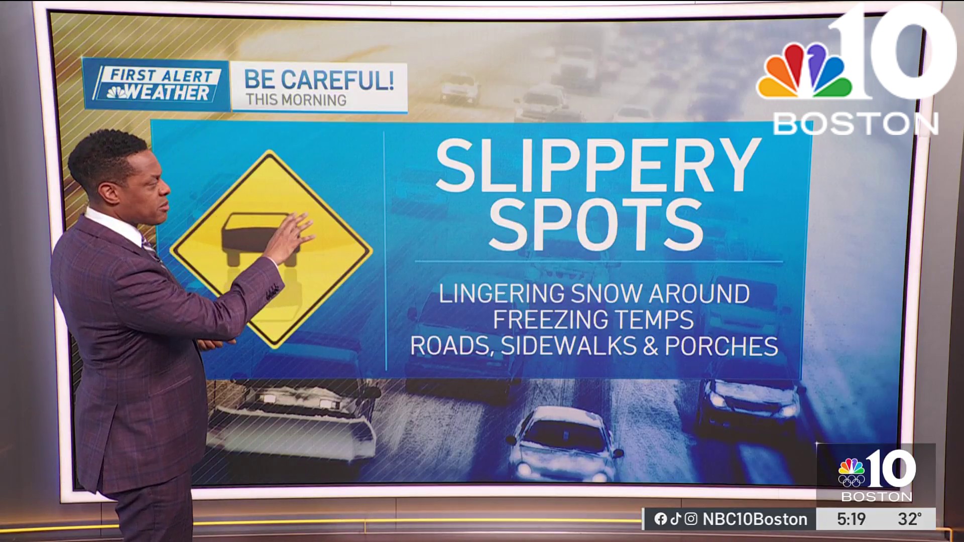 Travel may be slippery this morning after latest round of snow