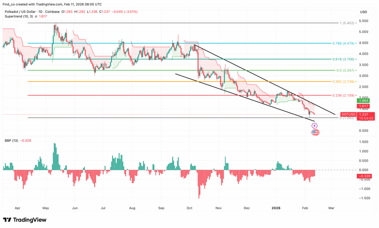 Polkadot (DOT) price crashed 40% to record lows, yet charts show no ...
