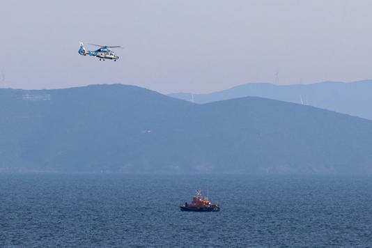 Hellenic coast guard performs SAR operation, following migrant's boat collision with coast guard off the Aegean island of Chios, near Mersinidi, Greece, February 4, 2026. REUTERS/Konstantinos Anagnostou