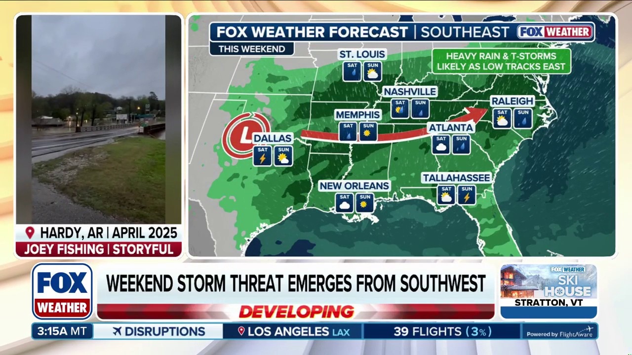 Millions across the South face brewing cross-country storm as flood ...