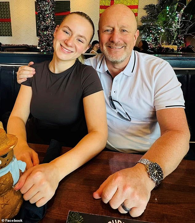 At an inquest into Lucy Harrison's death, it emerged for the first time that she was fatally shot by her father Kris (pictured together)