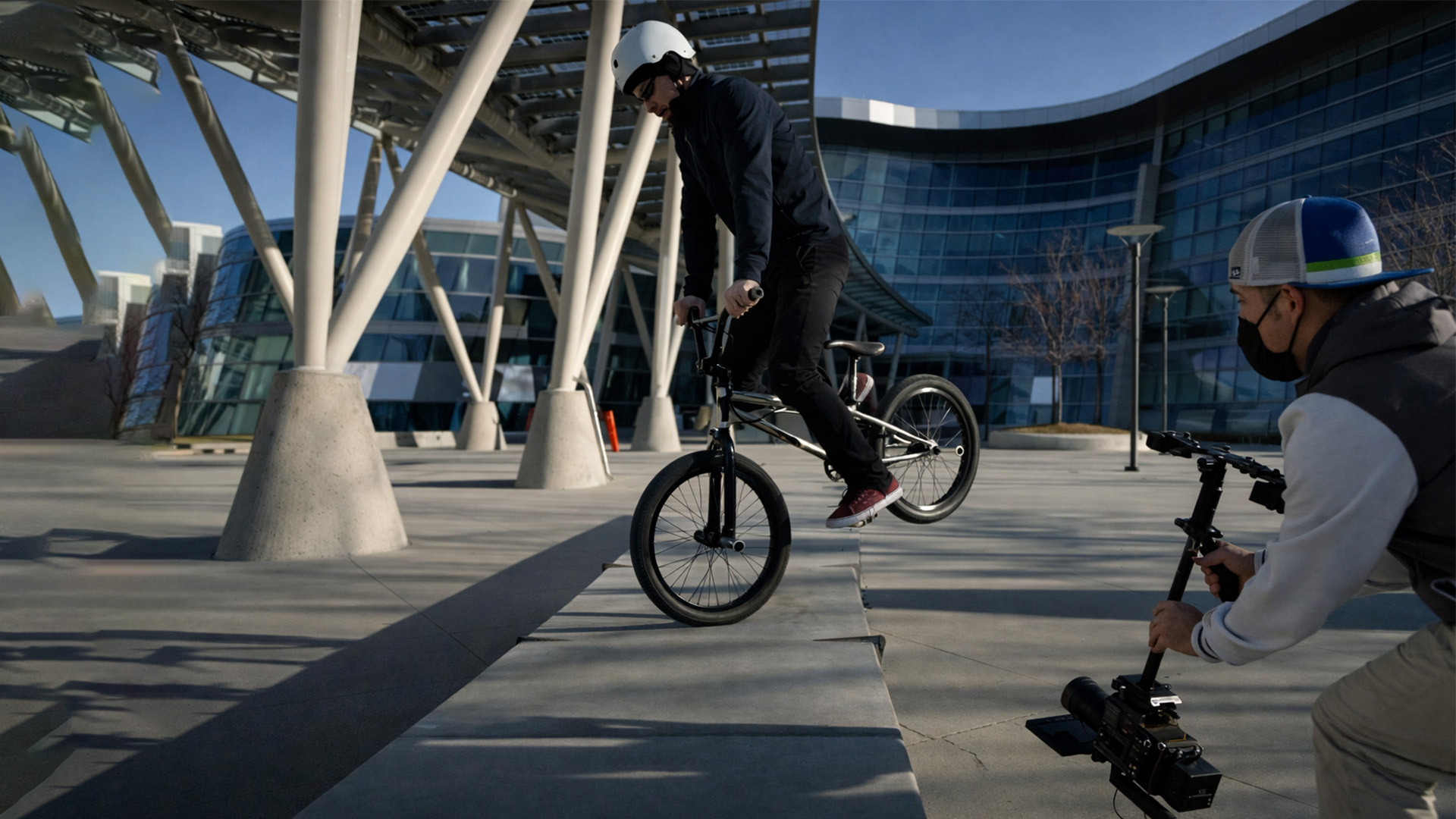 Behind the scenes of bike parkour