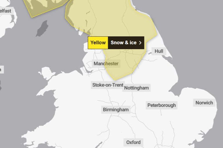 Met Office issues 17-hour snow warning for parts of Lancashire