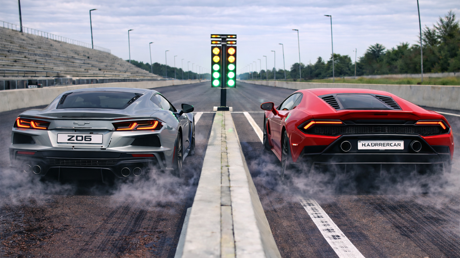 Lamborghini Huracán Evo Vs C8 Z06 Wallpaper For Desktop