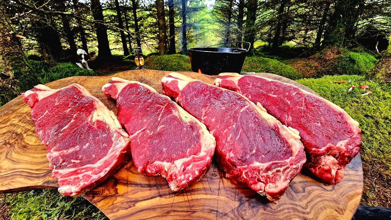What happens when steak hits a ripping-hot pan