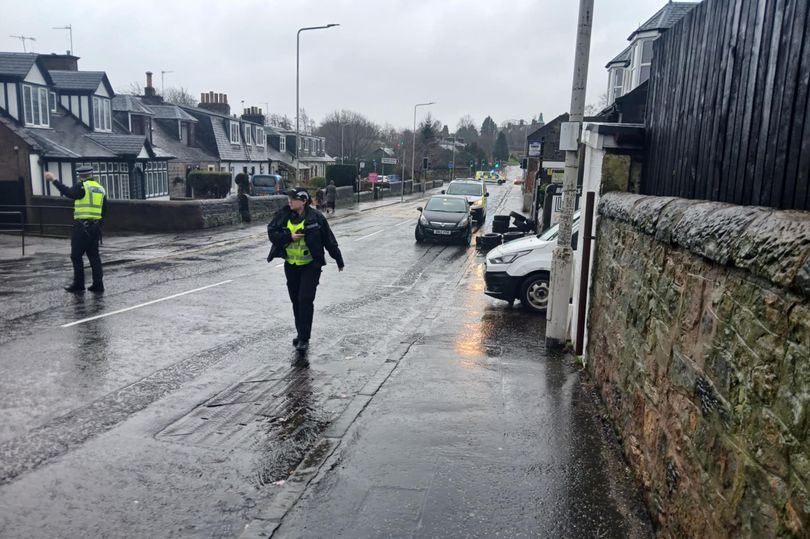 Manhole explodes in Scots street as cops seal off area