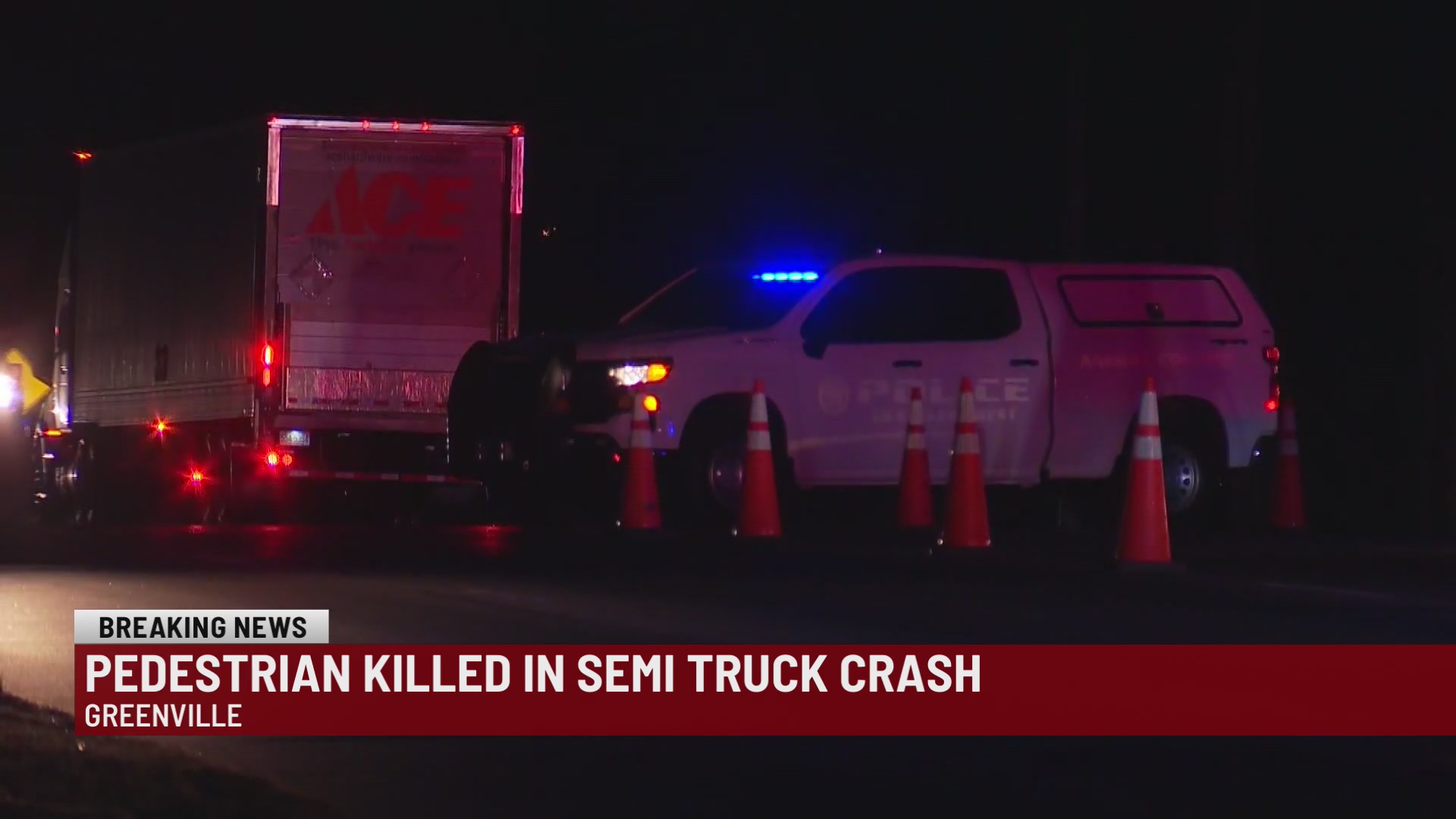 Pedestrian hit, killed by tractor trailer in Greenville Co.