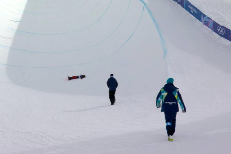 Winter Olympics commentator cries out as medics rush to check on ...