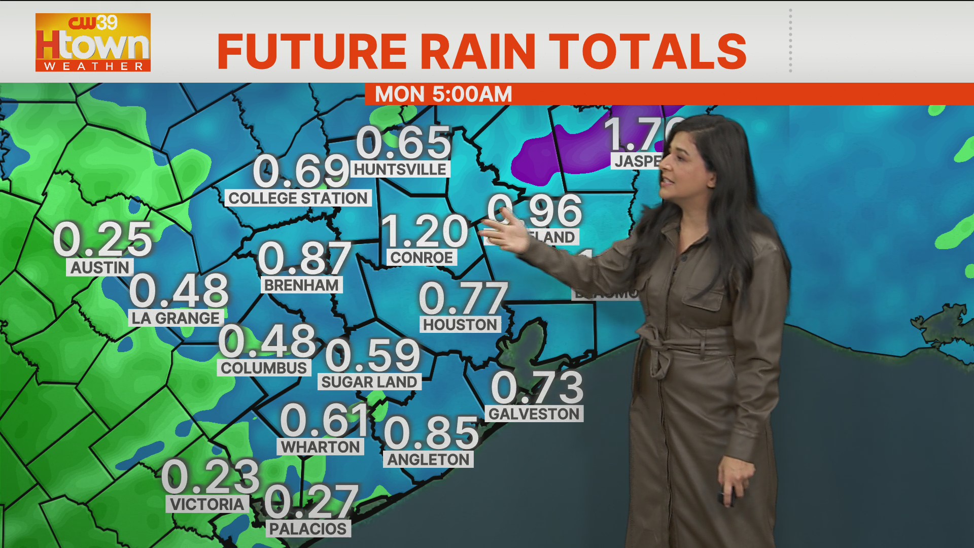 Houston rain forecast with Chief Idolina Peralez